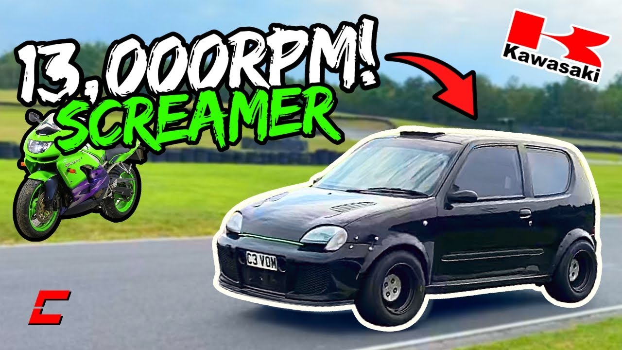 Kawasaki Fiat Seicento *13,000 RPM* - YouTube