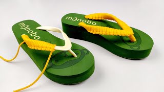 DIY customize your Flip-Flops | Decorate Sandals for summer | Redecorate/Restyle with Macrame Cord