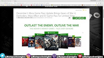Xbox One Game Pass Only 1$ New Gears Of War 4 and Mass Effect ADDED TO LIST