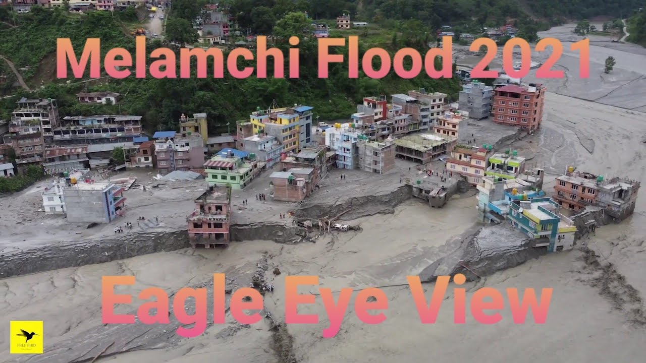 Melamchi Flood Aerial View- A Disaster 2021 4K, Sindhupalchowk, Nepal