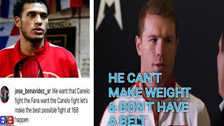 (WOW) CANELO ALVAREZ RESPONDS TO DAVID BENAVIDEZ CALL OUTS ! "NO BELT & CANT MAKE WEGHT NO SENSE"