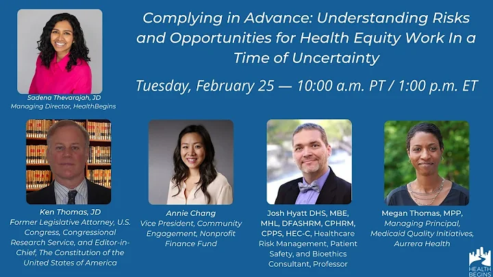 Webinar - Understanding Risks and Opportunities for Health Equity Work In a Time of Uncertainty