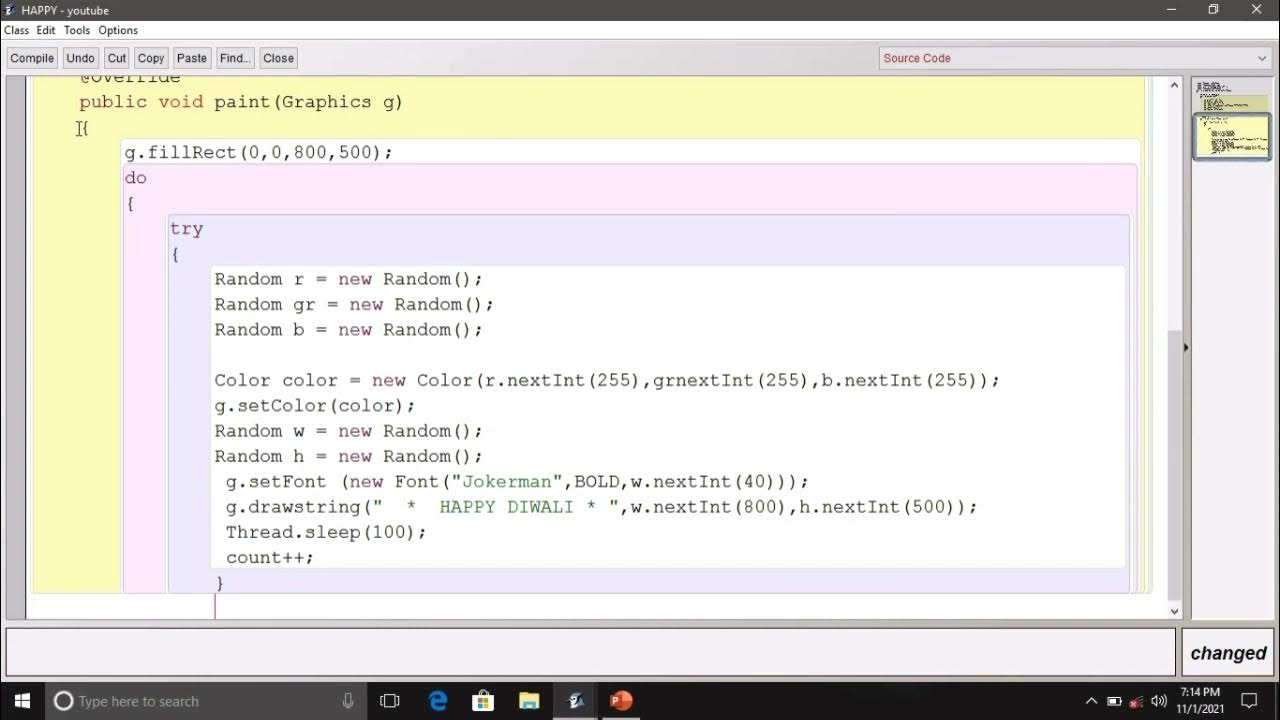 Java Animation Program Print Happy Diwali ๐ค๐ค๐ป๐ป๐ป๐ฅ๐ฅ๐ฅ #Java_Code ๐ฅ - YouTube