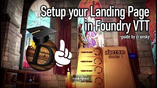 Setup your Landing Page in Foundry VTT - guide by dransky