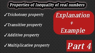 Properties of inequality of real numbers