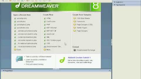 Adobe dreamweaver CS3 lesson 1