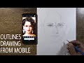 Mobile se outlines Draw kaise karein - drawing Kangana Ranaut