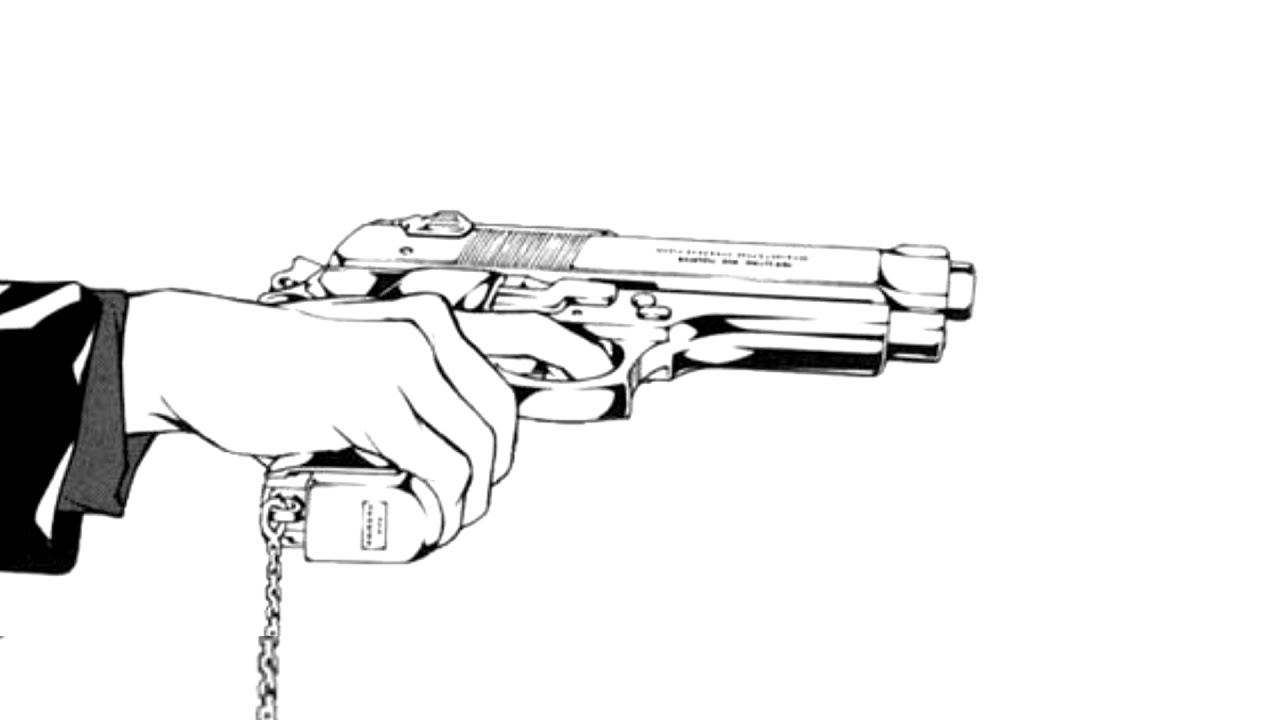 Рисунок руки с пистолетом