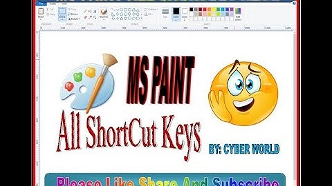 MS Paint All Shortcut Keys |Most Usefull Shortcut Keys In MS Paint| A to Z Shortcut Keys In MS Paint