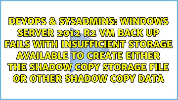 Windows Server 2012 R2 VM Back up fails with Insufficient storage available to create either the...