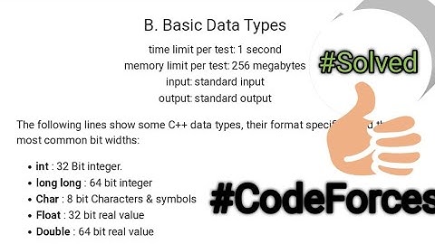 B. Basic Data Types || ProblemSolving with c++