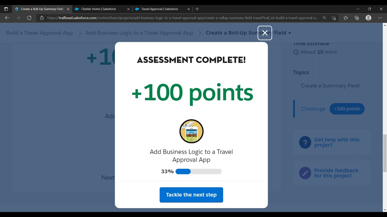 Salesforce Trailhead - Create a Roll-Up Summary Field | Add Business Logic to a Travel Approval App