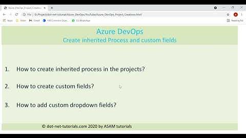Azure DevOps Create inherited Process | Create custom fields | Create Custom dropdown fields