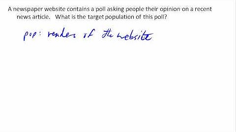 Population and sample