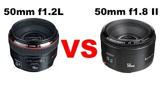 Diferencia entre Canon 50mm f1.2L USM vs Canon 50mm f1.8 II