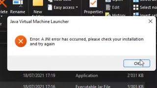 Error: A JNI error has occurred, please check your installation |windows 11