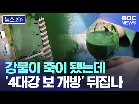 강물이 죽이 됐는데..&amp;#39;4대강 보 개방&amp;#39; 뒤집나 [뉴스.zip/MBC뉴스]