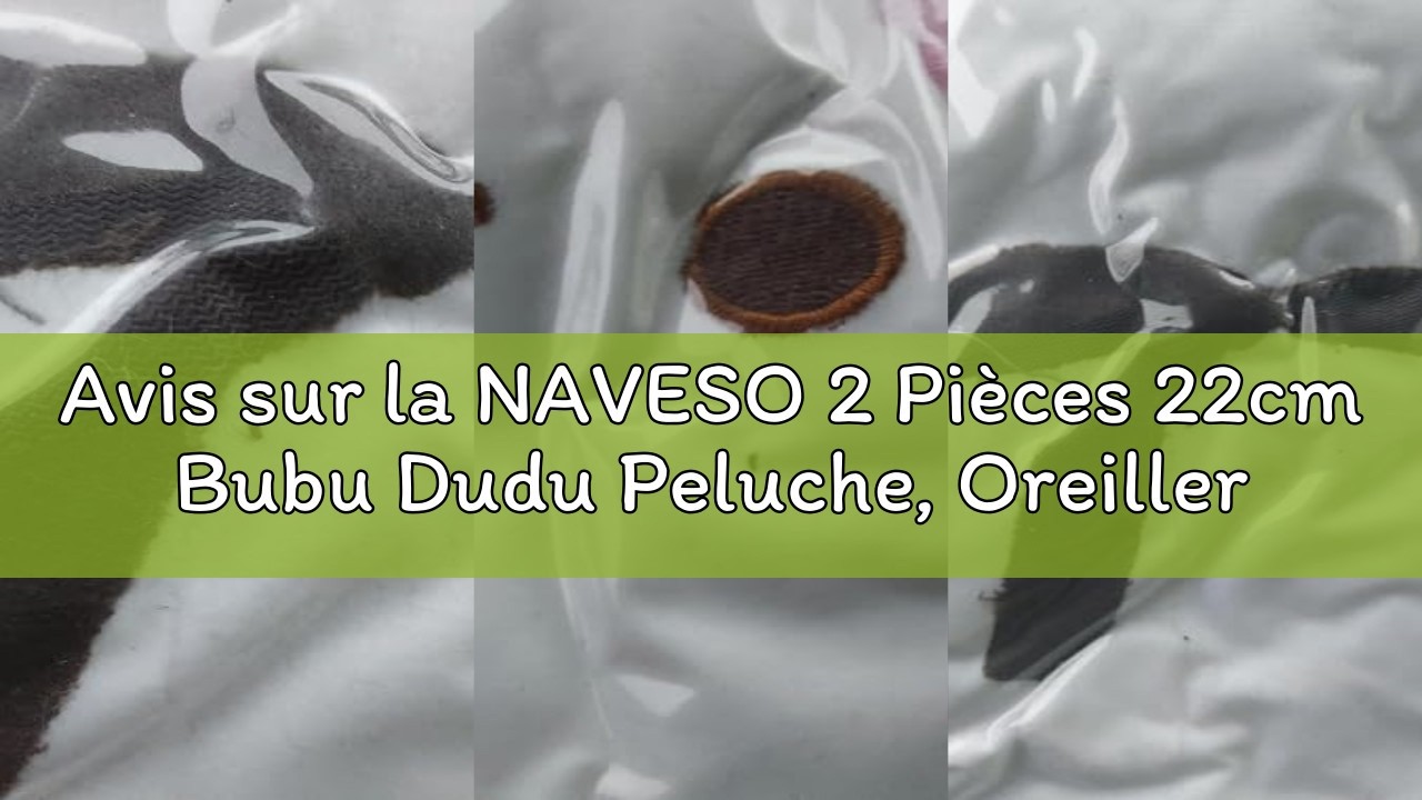 NAVESO Lot De 2 Peluches Bubu Dudu 22 Cm – Oursons Kawaii Super Doux, Coussin Câlin, Cadeau Enfant, Déco Canapé