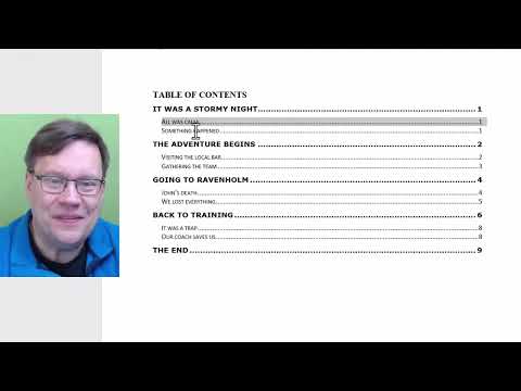 Edit the Table of Contents in Word