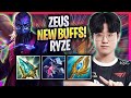 Zeus tries ryze with new buffs  t1 zeus plays ryze top vs teemo  season 2024