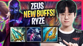 ZEUS TRIES RYZE WITH NEW BUFFS!  T1 Zeus Plays Ryze TOP vs Teemo! | Season 2024