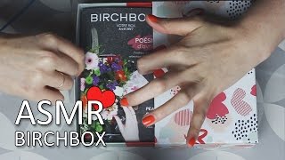 ASMR Birchbox unboxing #18 (🎧 soft spoken, light tapping, beauty products, packaging sounds)