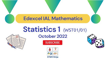 Edexcel IAL Maths S1 - October 2022 (WST01/01)