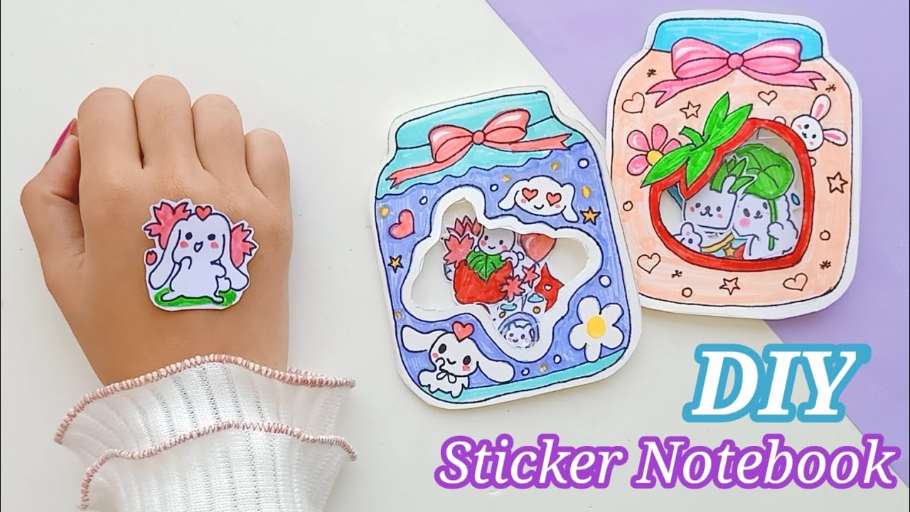 How to Make Your Own Stickers/ DIY paper Sticker notebook/Stickers / DIY  Stickers /HOME MADE STICKER 