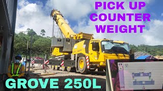 HOW TO PICK UP COUNTER WEIGHT OF GROVE GMK250L NEW MODEL CCS