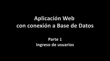 Aplicación Web con conexión a Base de Datos