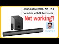 Blaupunkt SBW 100 NXT 2.1 Sound bar No Output Sound