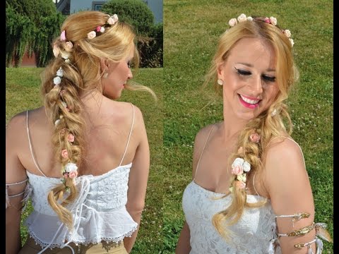 Três formas de usar Tiaras de Flores - Trança Escangalhada com Tiara -  thptnganamst.edu.vn