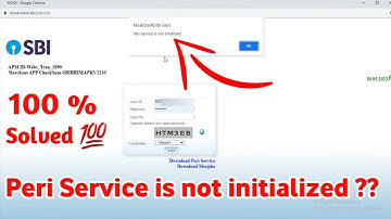Peri Service is not initialized Problem Solve Kaise Kare || sbi csp Peri Service Problem Setting