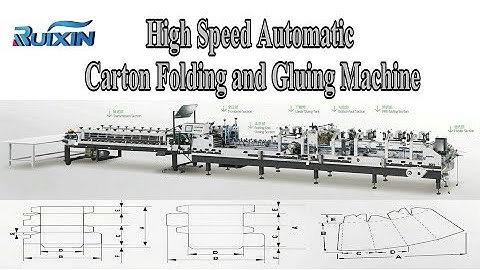 Automatic high speed carton paper box folding and gluing machine