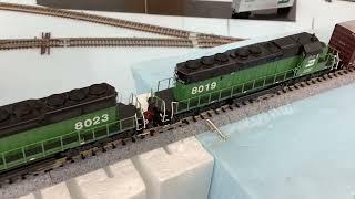 BN 8023 and BN 8019 train local