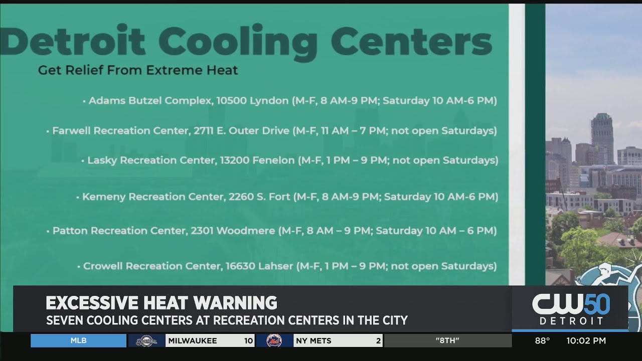 City Of Detroit Opens Cooling Centers Due To Extreme Heat - YouTube