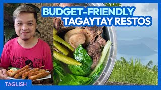 TAGAYTAY's Budget-Friendly Restaurants \& Food Spots • Filipino w\/ English Sub • The Poor Traveler