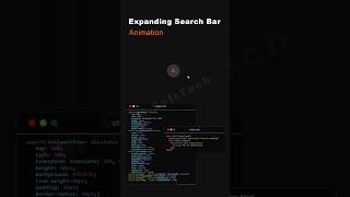 Expanding Search Bar in HTML CSS #searchbar #animation #webdesign #animatedbutton #shorts#shortsfeed