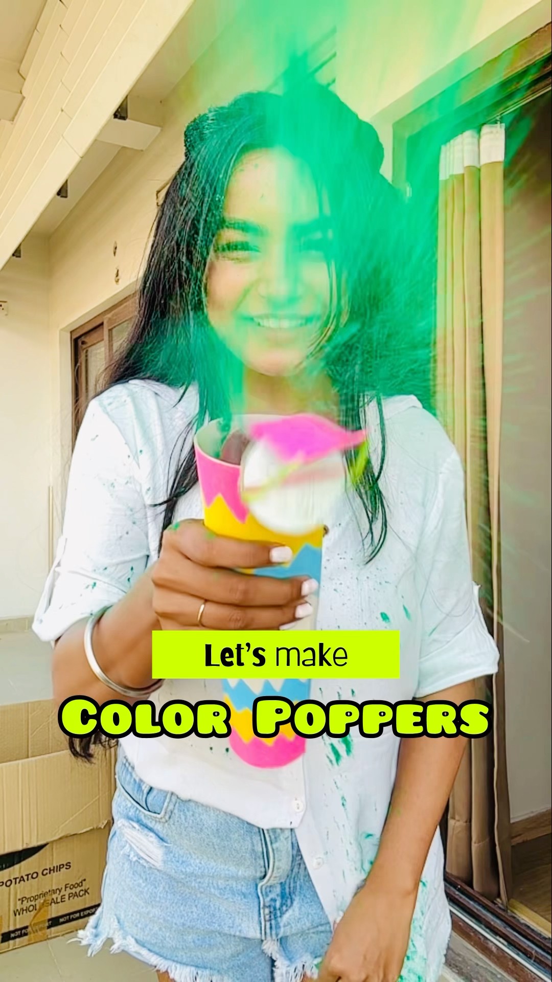 DIY 2 Holi Poppers ? #crafteraditi #handmade #holidiy #shorts #diy #holipopper ​⁠@CrafterAditi