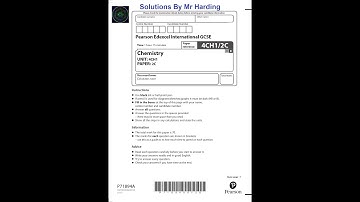 Edexcel - iGCSE - Chemistry - Paper 2C - January 2023 - Solutions By Mr Harding