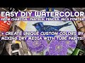 Easy DIY Watercolor Paint From Dry Media! Charcoal, Pencils, Mica Powder Arteza Art Supply Painting