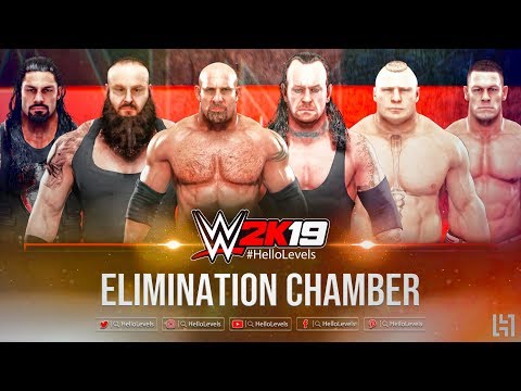 WWE 2K19 Elimination Chamber Match feat. ELIMINATION CHAMBER POD SPEAR u0026 More | WWE 2K19