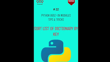 Python built-in modules tips & tricks #22 - How to sort a dictionary by key