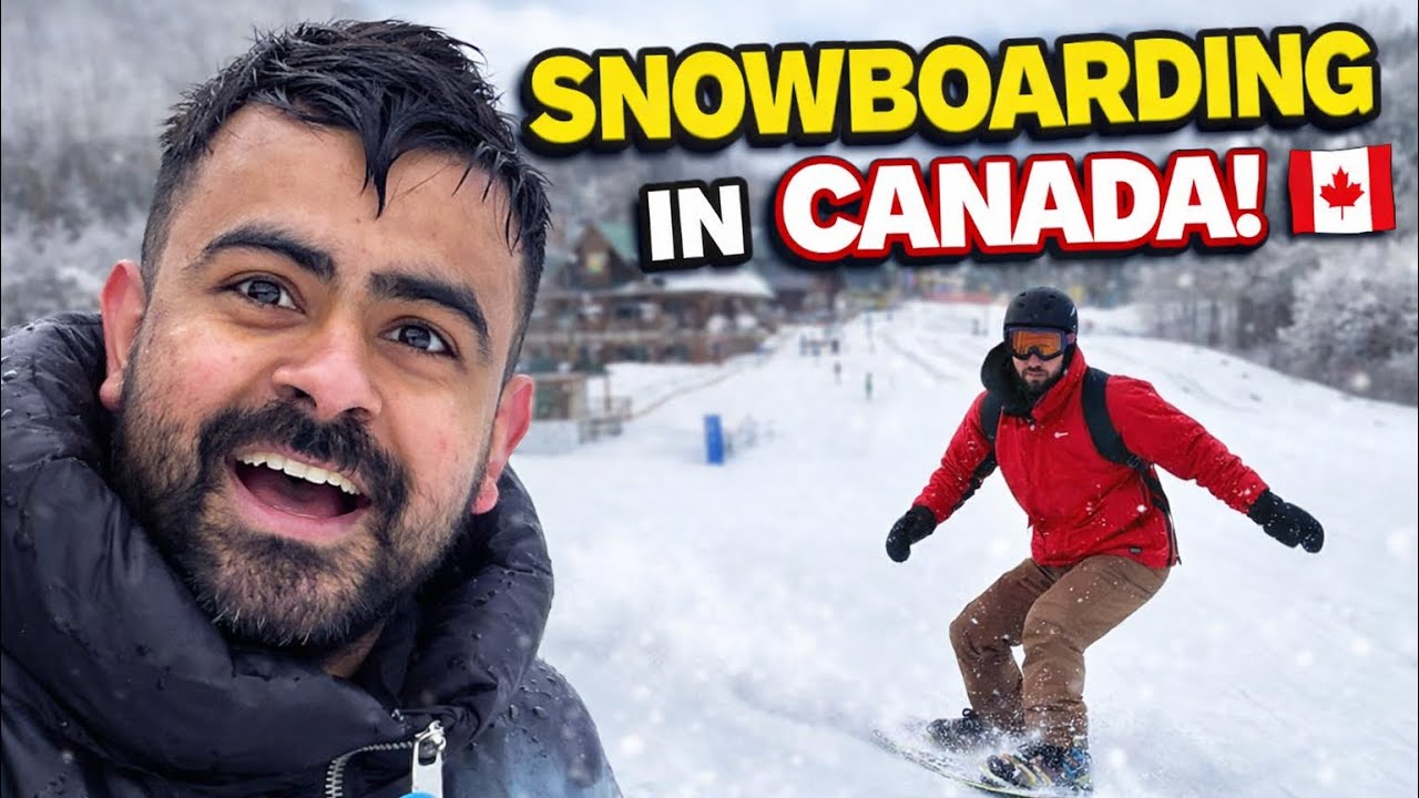 ⛷️SNOW BOARDING ON ❤️ VALENTINES DAY IN CANADA 🇨🇦