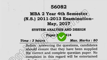 2017 Mdu MBA 4th Sem System Analysis & Design Question Paper