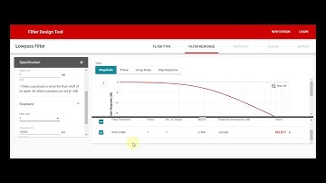 Active Low Pass Filter Design - Filter Design Tool