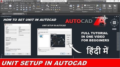 How To Set Unit In AutoCAD in Hindi  || Unit Setup In AutoCAD for Beginners ||