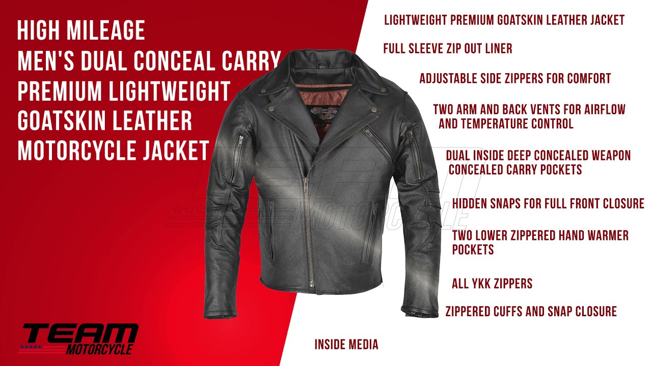 High Mileage HMM517L Men's Dual Conceal Carry Premium Lightweight