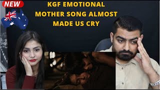 KGF MOTHER SONG REACTION | Emotional Song with Amazing BGM | Rocking star Yash | Ravi Basrur Music |