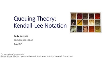 0.3 Kendall-Lee Notation [Queuing Theory]